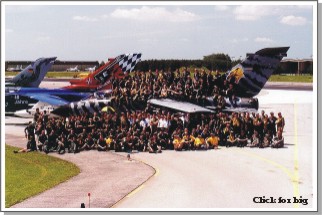 Picture of all NTM 98 participants sitting on the 46+45 Tornado
