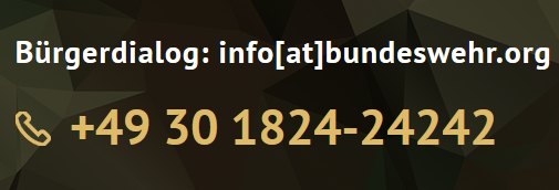 Bürgertelefon Nummer der Bundeswehr