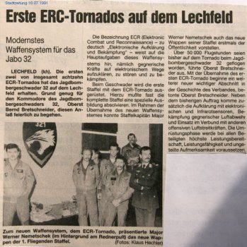 Erste ECR Tornados auf dem Lechfeld