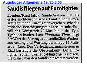 Augsburger Allgemeine 19./20.08.2006